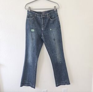 RALPH LAUREN Lauren Jeans Co Paint Splatter Boot Cut Jeans Womens size 10 Cotton